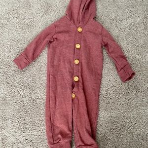 Lulu + Roo one piece hooded romper
